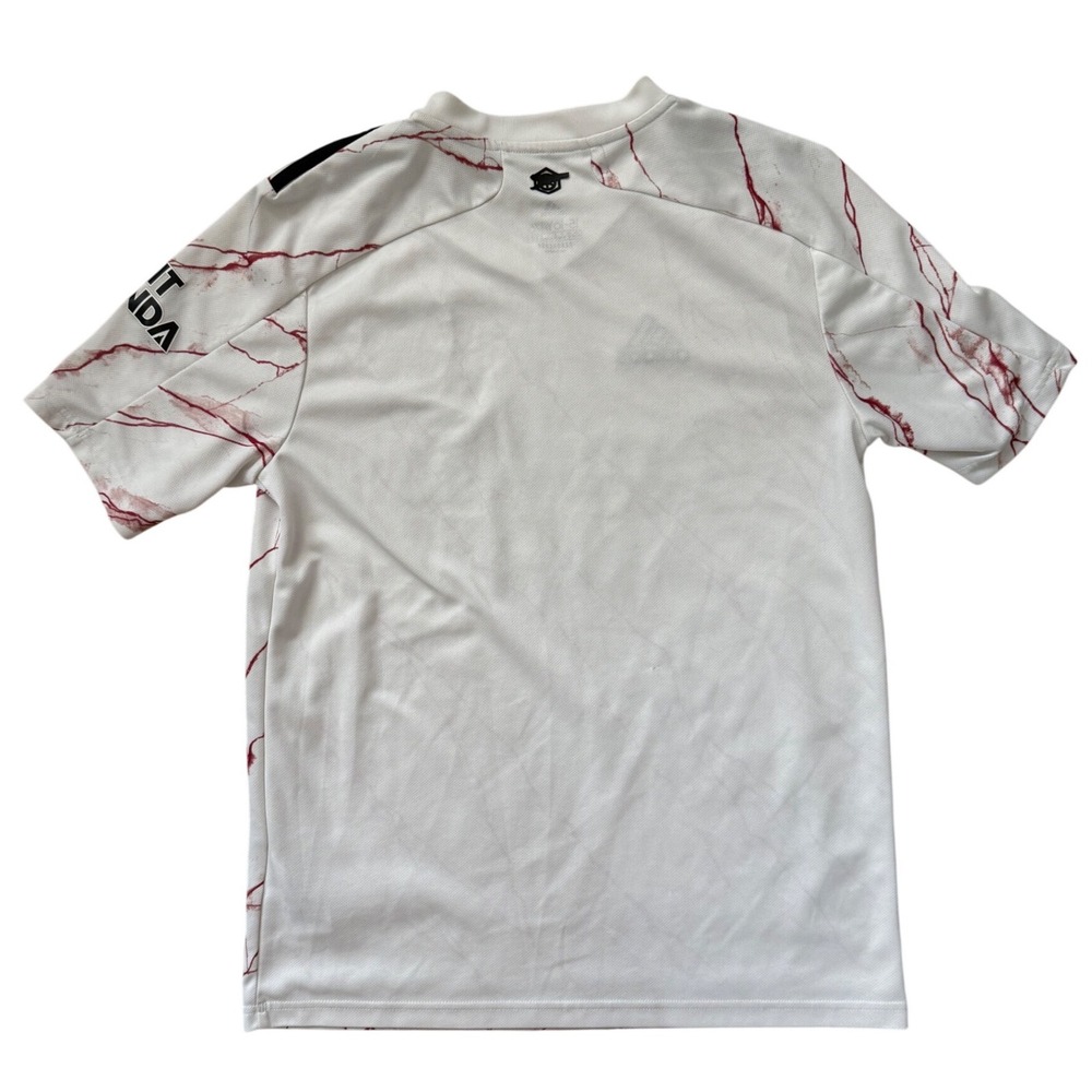 Adidas Arsenal 2020-21 Away Jersey White Maroon Marble Emirates Fly Better YXL - Picture 2 of 8